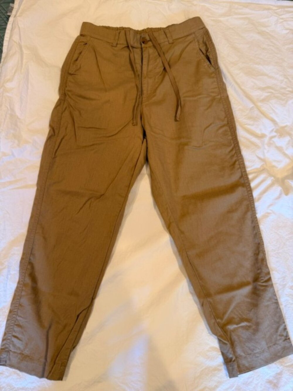 Excellent condition Uniqlo Women's Linen Cotton Tapered Pants, Waist 28"-29"